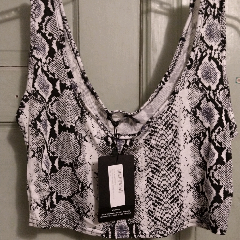 Snake Print Crop Top